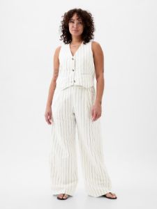 365 High Rise Linen-Cotton Trousers sold by GAP