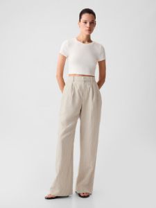 365 High Rise Linen-Cotton Trousers sold by GAP