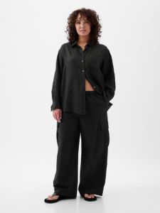 Linen-Cotton Pull-On Cargo Pants sold by GAP