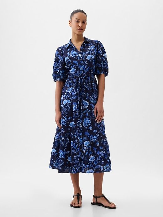 Puff Sleeve Midi Dress sold by GAP