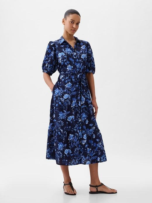 Puff Sleeve Midi Dress sold by GAP product image thumbnail 3