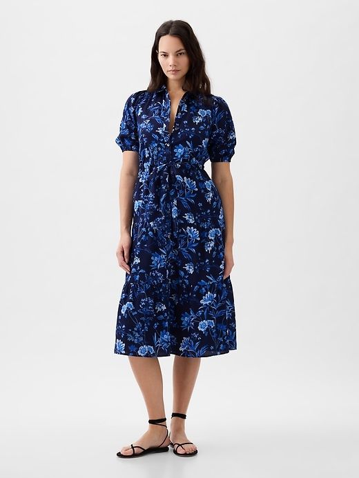 Puff Sleeve Midi Dress sold by GAP product image thumbnail 5