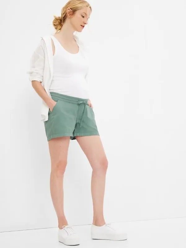 Maternity Linen-Cotton Pull-On Shorts sold by GAP