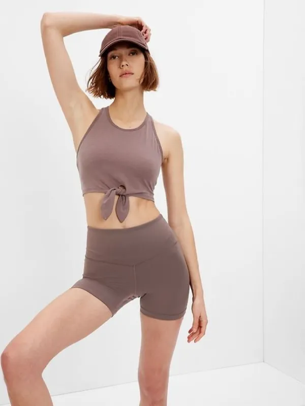GapFit Breathe Tie-Front Cropped Brami sold by GAP