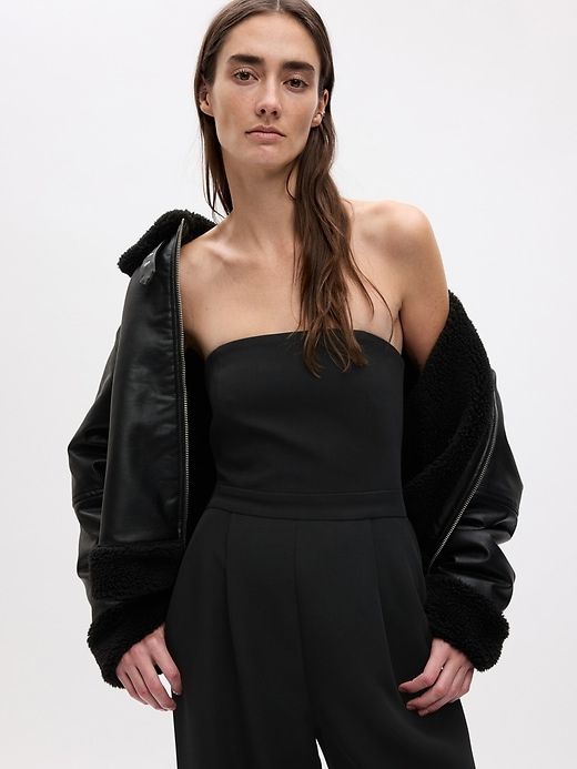 Strapless Wide-Leg Jumpsuit sold by GAP product image thumbnail 3