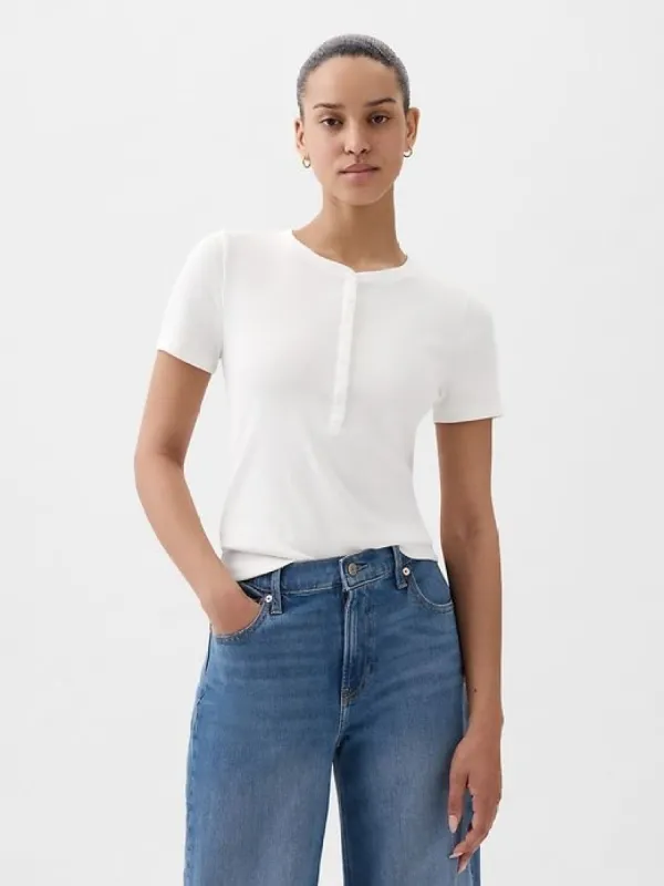 Modern Rib Henley T-Shirt sold by GAP