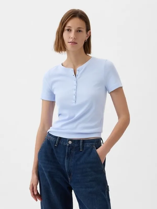 Modern Rib Henley T-Shirt sold by GAP
