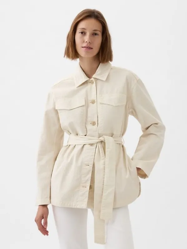 Belted Shirt Jacket sold by GAP
