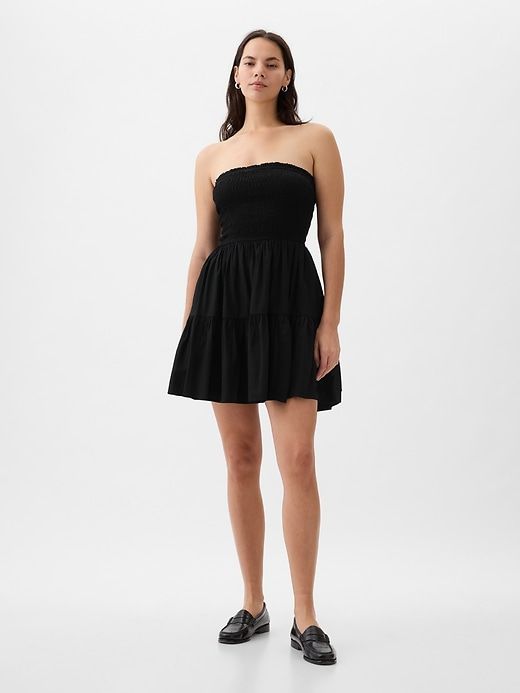 Strapless Smocked Mini Dress sold by GAP product image thumbnail 4