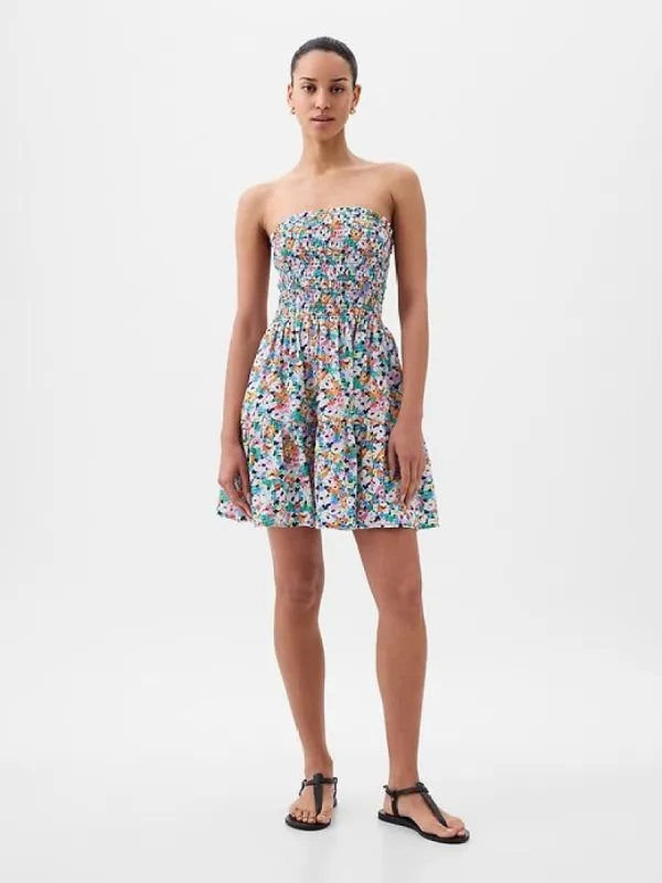Strapless Smocked Mini Dress sold by GAP