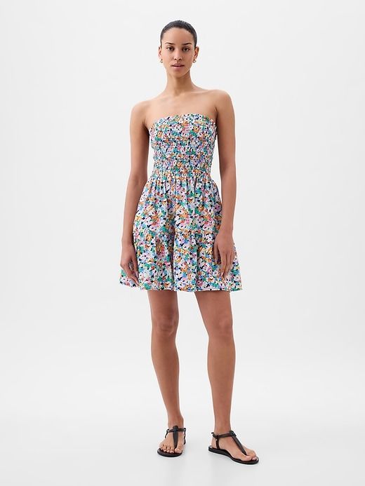 Strapless Smocked Mini Dress sold by GAP