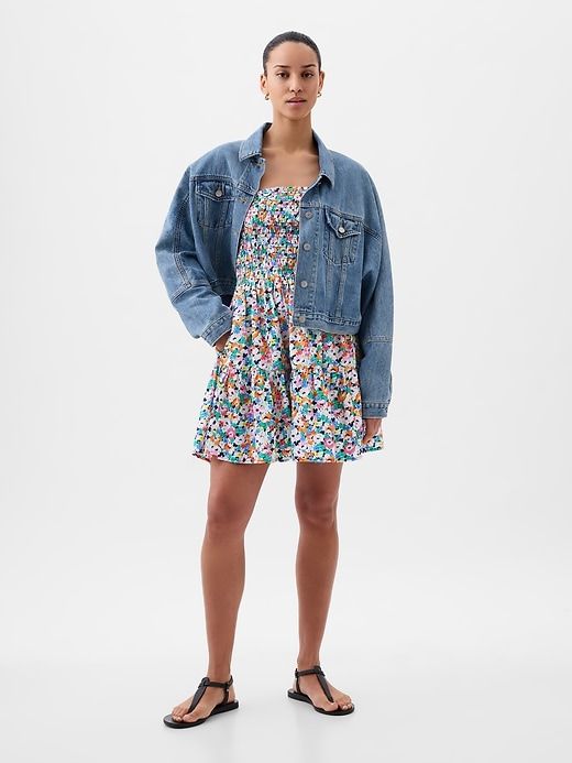 Strapless Smocked Mini Dress sold by GAP product image thumbnail 3