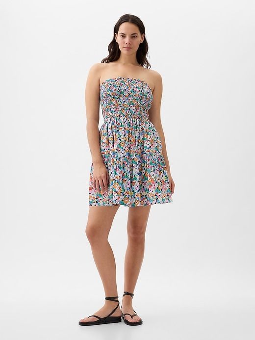 Strapless Smocked Mini Dress sold by GAP product image thumbnail 5