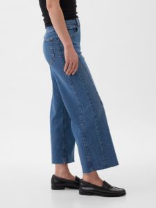 High Rise Stride Wide-Leg Ankle Jeans sold by GAP