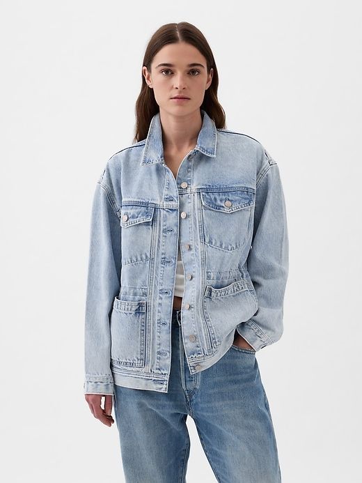 Cinched Denim Jacket sold by GAP