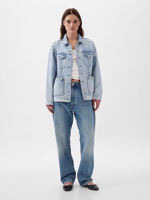 Cinched Denim Jacket sold by GAP product image thumbnail 3