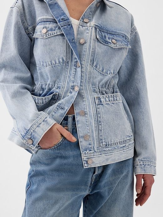 Cinched Denim Jacket sold by GAP product image thumbnail 4