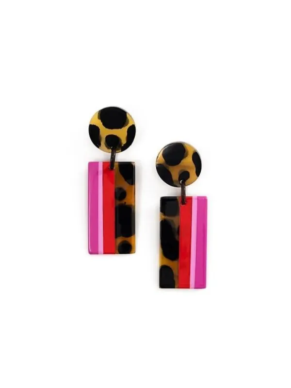 Pink Tortoise Statement Earrings sold by GAP