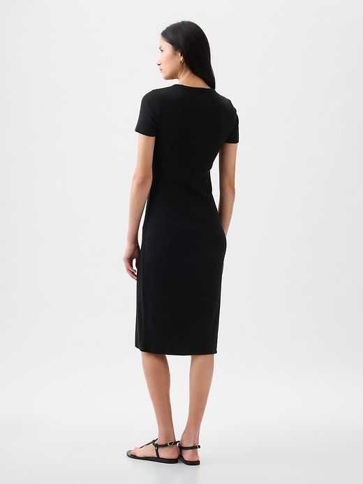 Modern Rib Midi T-Shirt Dress sold by GAP product image thumbnail 2