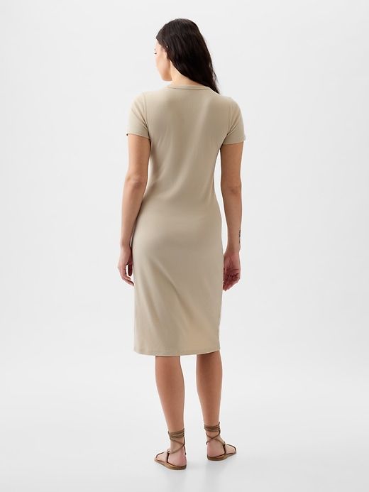 Modern Rib Midi T-Shirt Dress sold by GAP product image thumbnail 5