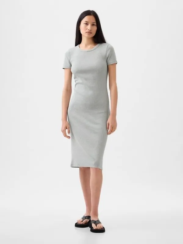Modern Rib Midi T-Shirt Dress sold by GAP