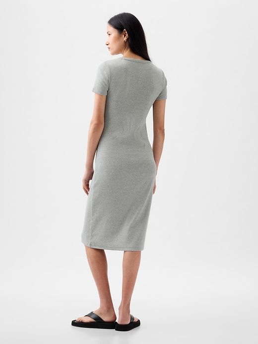 Modern Rib Midi T-Shirt Dress sold by GAP product image thumbnail 2