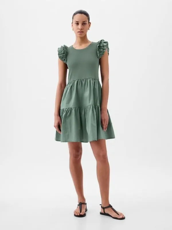 Ruffle Sleeve Tiered Mini Dress sold by GAP
