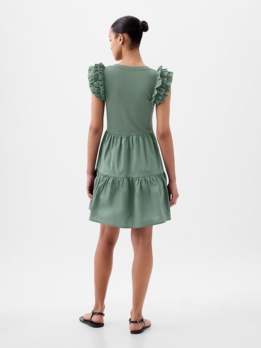 Ruffle Sleeve Tiered Mini Dress sold by GAP product image thumbnail 2