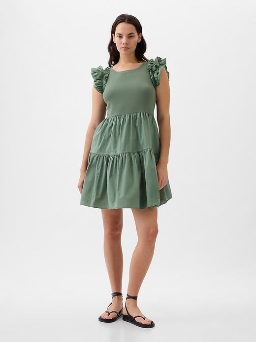 Ruffle Sleeve Tiered Mini Dress sold by GAP product image thumbnail 5