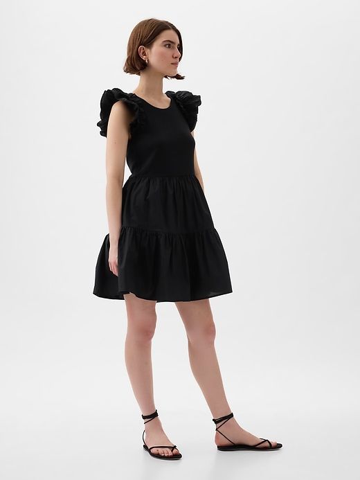 Ruffle Sleeve Tiered Mini Dress sold by GAP product image thumbnail 3