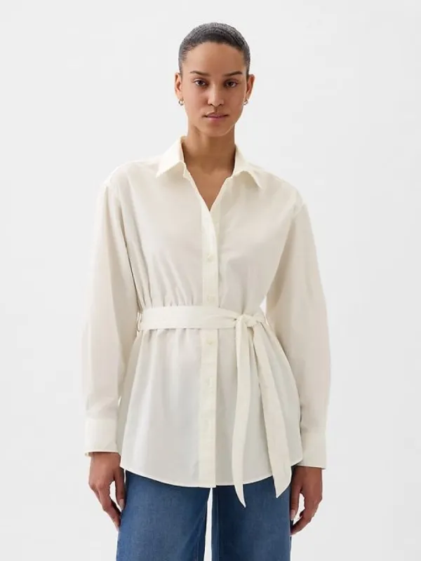 Organic Cotton Belted Big Shirt sold by GAP