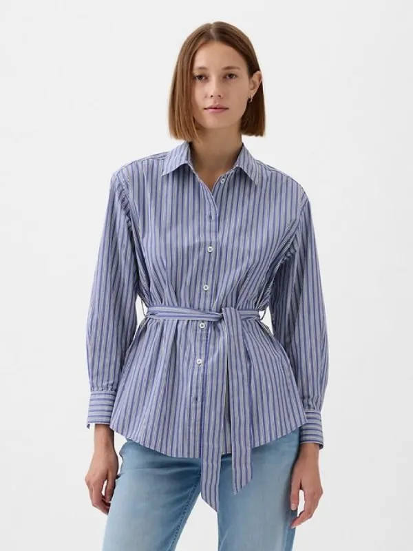 Organic Cotton Belted Big Shirt sold by GAP