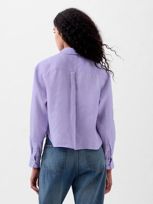 Linen Cropped Shirt sold by GAP product image thumbnail 2