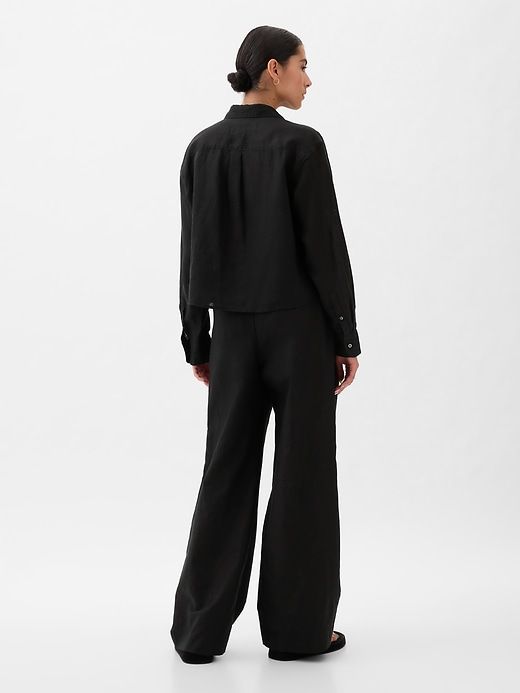 Linen Cropped Shirt sold by GAP product image thumbnail 5