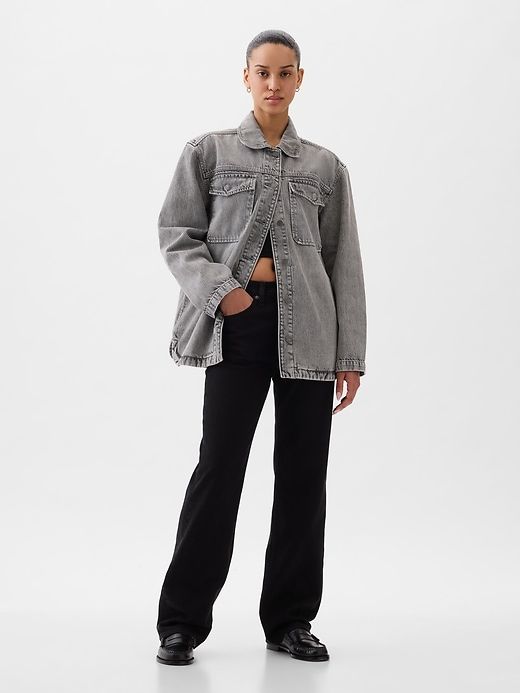 Belted Denim Shirt Jacket sold by GAP product image thumbnail 3