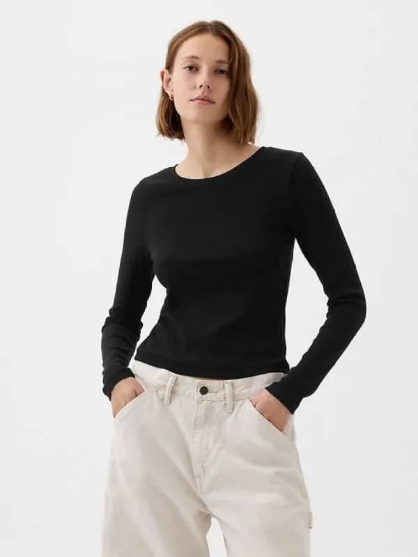 Modern Rib Cropped T-Shirt sold by GAP
