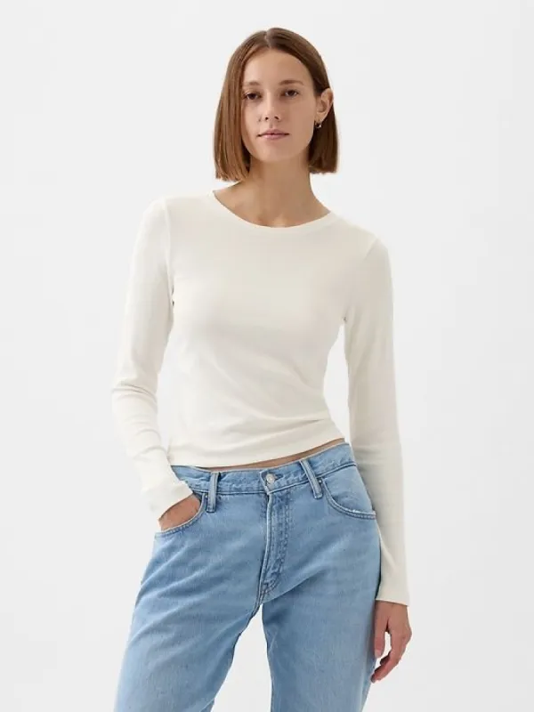 Modern Rib Cropped T-Shirt sold by GAP