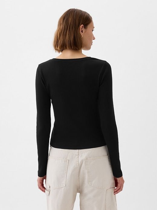 Modern Rib Cropped T-Shirt sold by GAP product image thumbnail 5