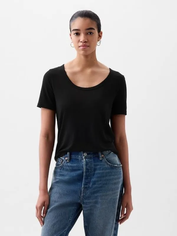 Linen-Blend T-Shirt sold by GAP