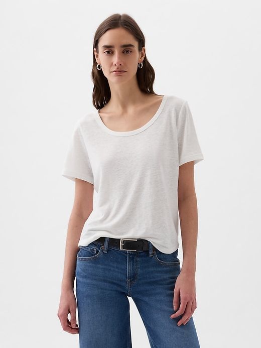 Linen-Blend T-Shirt sold by GAP