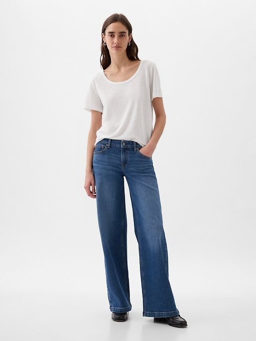 Linen-Blend T-Shirt sold by GAP product image thumbnail 3