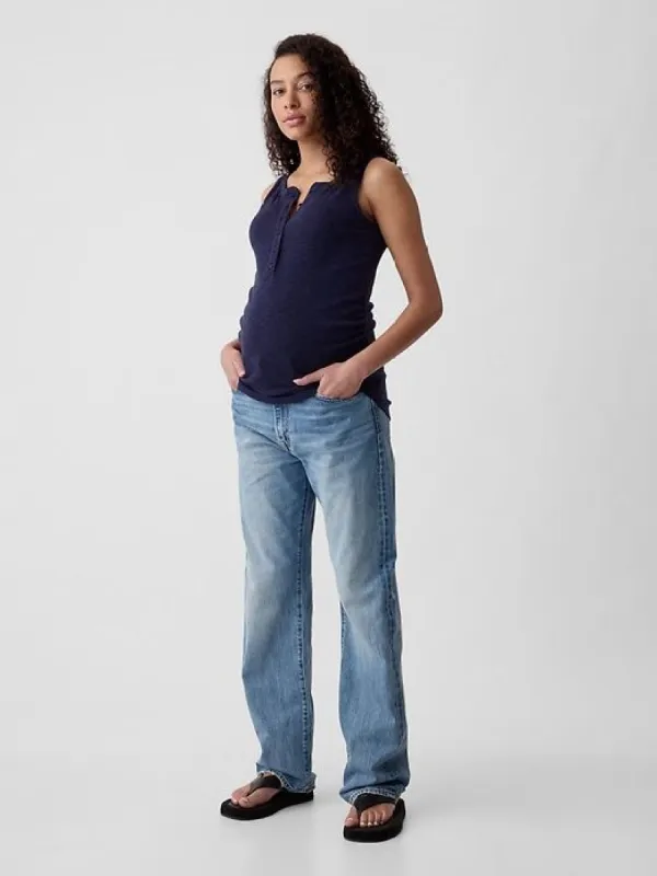 Maternity Rib Henley Tank Top sold by GAP