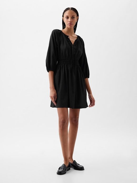 Linen-Blend Mini Dress sold by GAP product image thumbnail 3