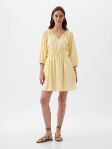 Linen-Blend Mini Dress sold by GAP