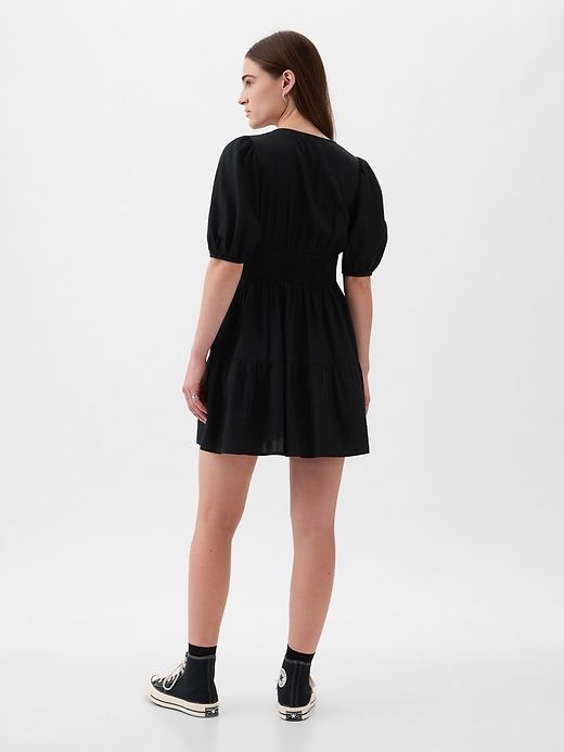 Puff Sleeve Smocked Mini Dress sold by GAP product image thumbnail 2