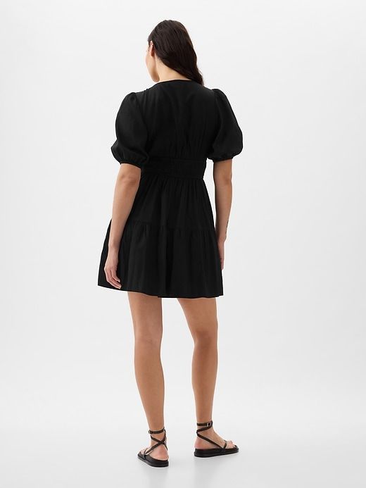 Puff Sleeve Smocked Mini Dress sold by GAP product image thumbnail 5