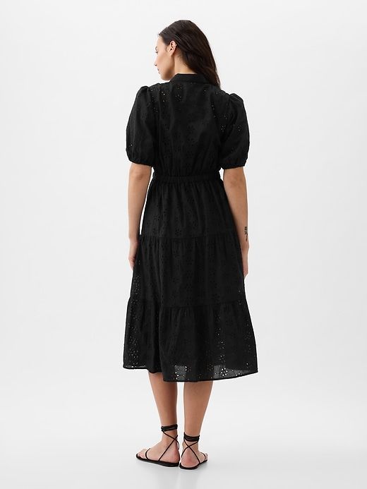 Eyelet Tiered Midi Dress sold by GAP product image thumbnail 5