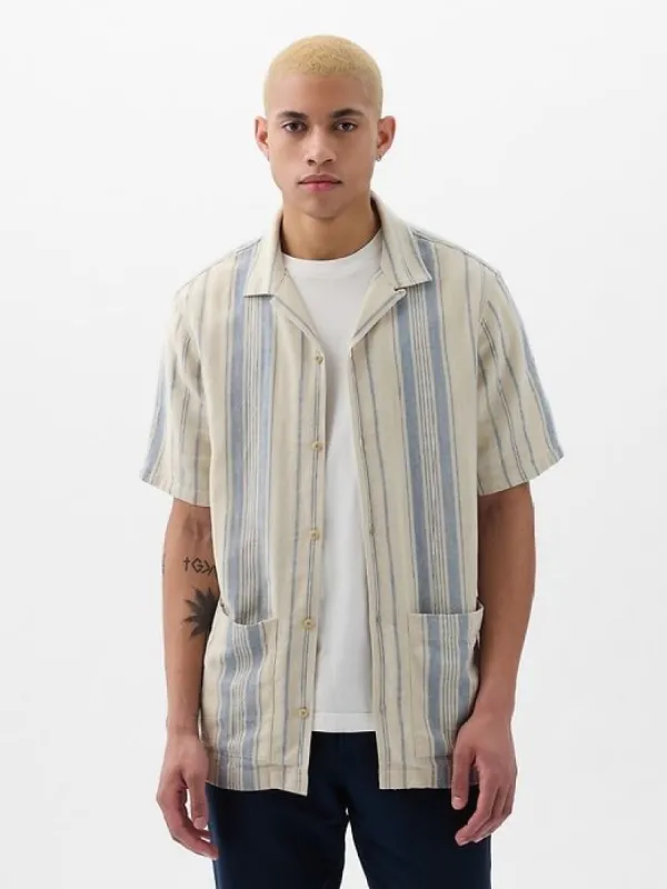 Linen-Cotton Resort Shirt sold by GAP