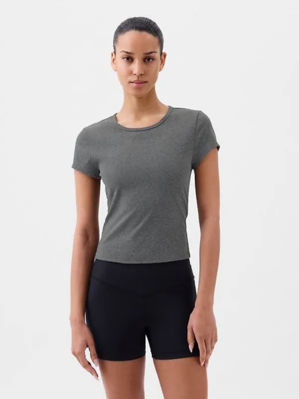 GapFit Studio Rib Cropped T-Shirt sold by GAP