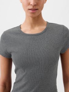 GapFit Studio Rib Cropped T-Shirt sold by GAP
